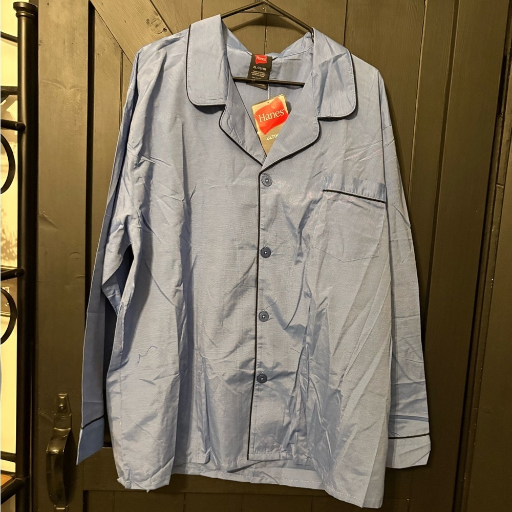 Hanes Light Blue Cotton Blend Shirt